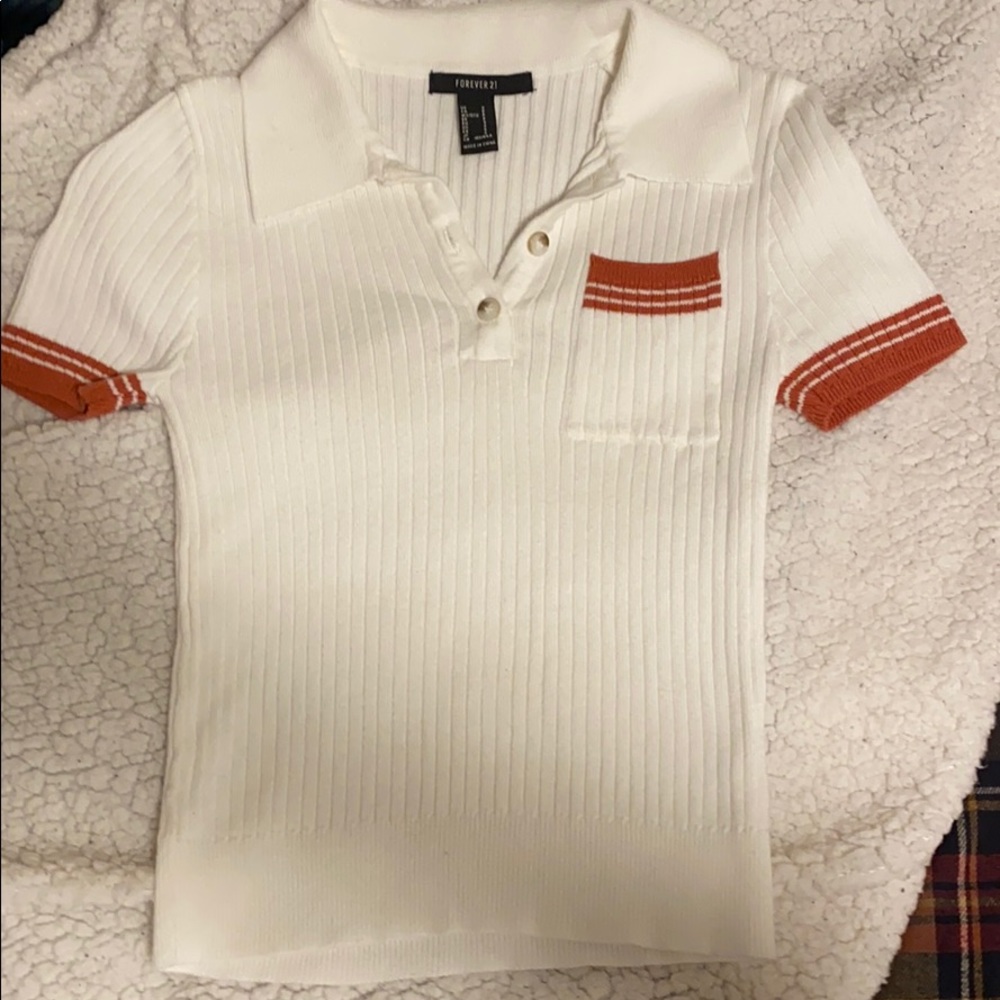 forever 21 white collared shirt